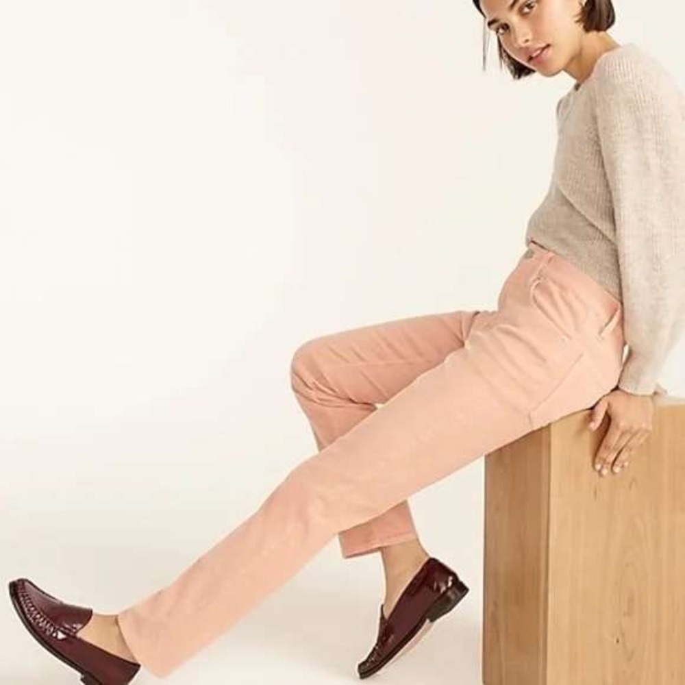 J.Crew Vintage Straight Pants Garment Dyed Corduroy‎ Warm Taupe 25 Pink